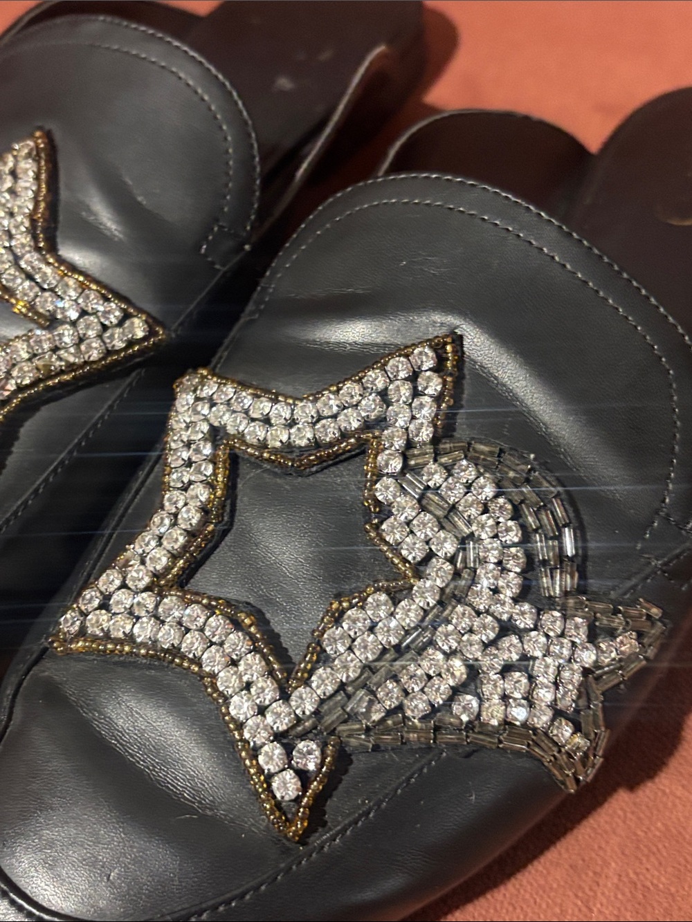 Circus sam Edelman Pelham mules  shooting star embellished flats faux leather 11 - Picture 11 of 12